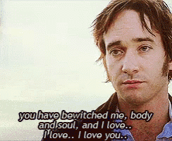 a man in a blue shirt says " you have bewitched me body and soul and i love ... i love you "