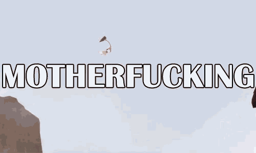 a poster that says motherfucking with a scorpion in the background