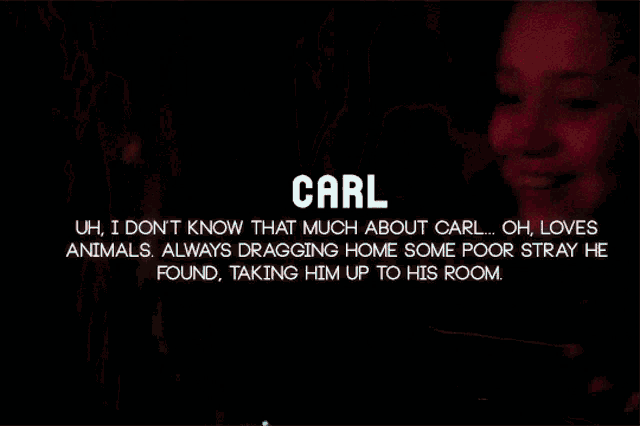a picture of a person with the name carl on the bottom