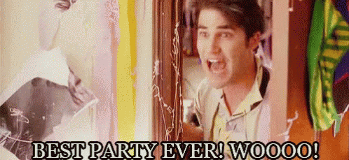 Party GIF - Glee Blaine Anderson Darren Criss GIFs
