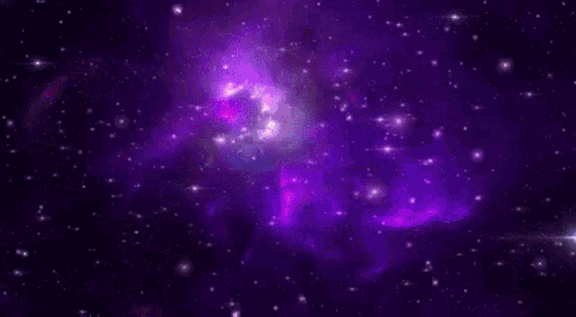 a red and purple explosion in the middle of a galaxy in space