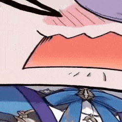 a close up of a person 's face with a blue bow on it