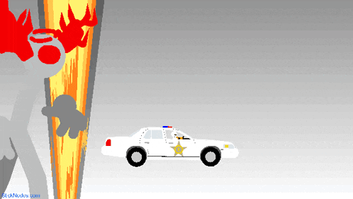 a cartoon of a sheriff 's car with a star on the side