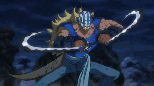 a person is surrounded by a blue lightning storm