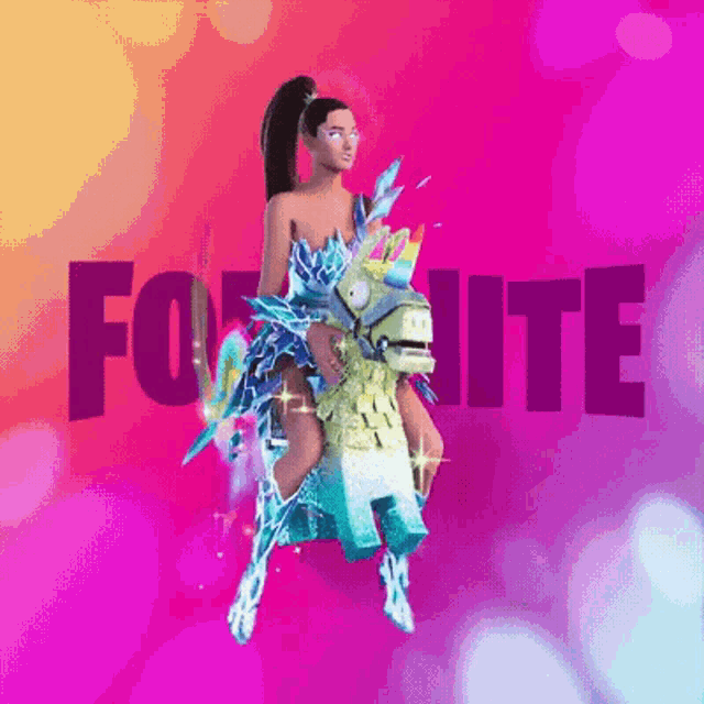 Ariana Grande Fortnite GIF - Ariana Grande Fortnite Rift Tour GIFs