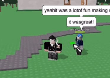 a screenshot of a video game with a speech bubble that says " it was great "