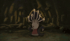a cartoon character with many eyes is screaming with his mouth wide open