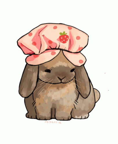Strawberry Bunny Cute GIF - Strawberry Bunny Cute Bunny GIFs
