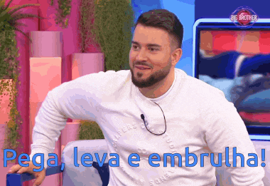 a man with a beard is wearing a white shirt that says big brother on it