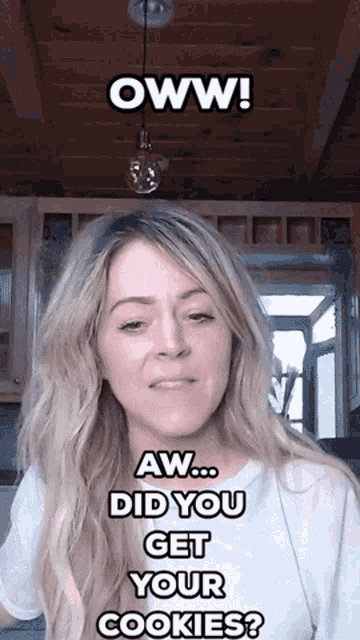 Lindsey Stirling Cookies GIF - Lindsey Stirling Cookies Oww GIFs