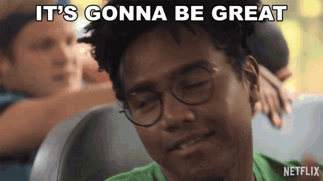 a man with glasses says it 's gonna be great on a netflix ad