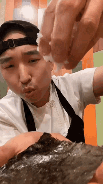 Pouring Rice Chef Chris Cho GIF - Pouring Rice Chef Chris Cho Yummy GIFs