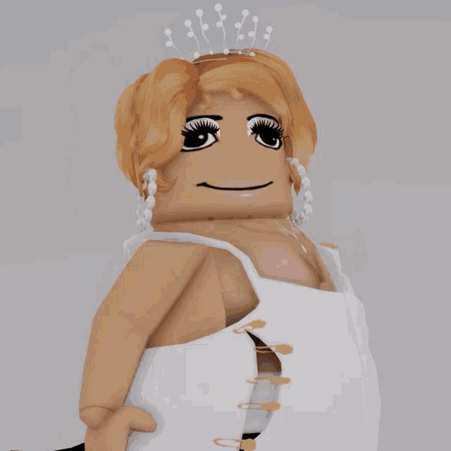a cartoon girl with a crown on her head