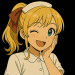 a girl with blonde hair and blue eyes is wearing a white shirt and a white hat .