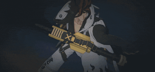 a person is holding a gun that says rock dirt