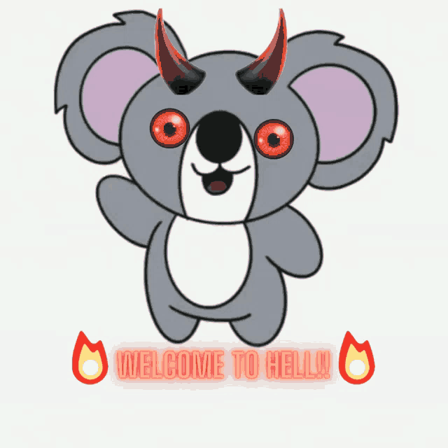Koala Devil GIF - Koala Devil Hell GIFs