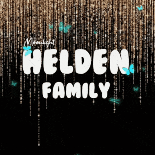 a black background with the words helden family written on it