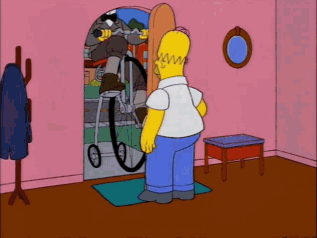 The Simpsons Homer Simpson GIF - The Simpsons Homer Simpson Old Timey Bikes GIFs