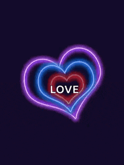 a rainbow heart with the word love in the middle