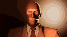 a man in a suit and tie wearing a mask
