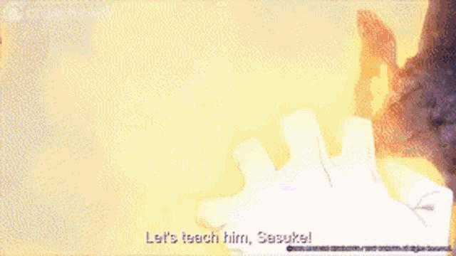 a cartoon character says let 's teach him