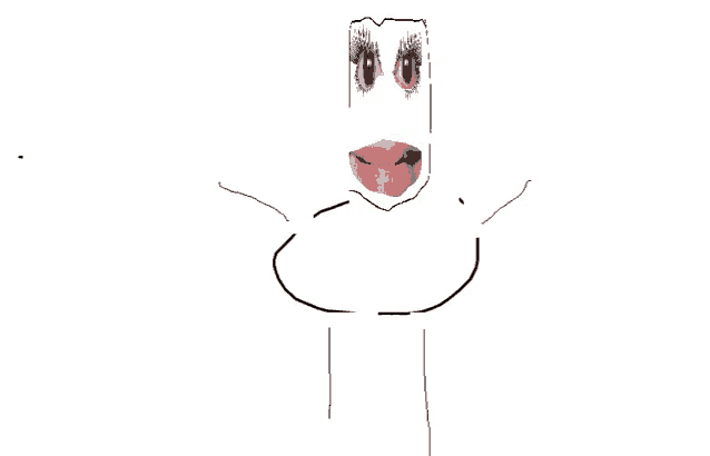 a drawing of a woman 's face with a smiley face on it