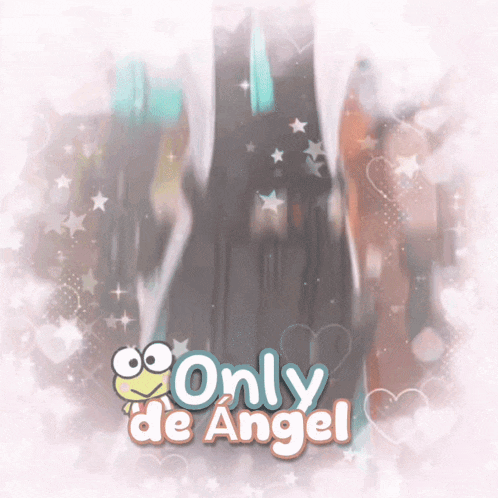 a sign that says only de angel on a white background