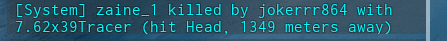 a blue background with the words system zaine 1 killed by jokerrr864