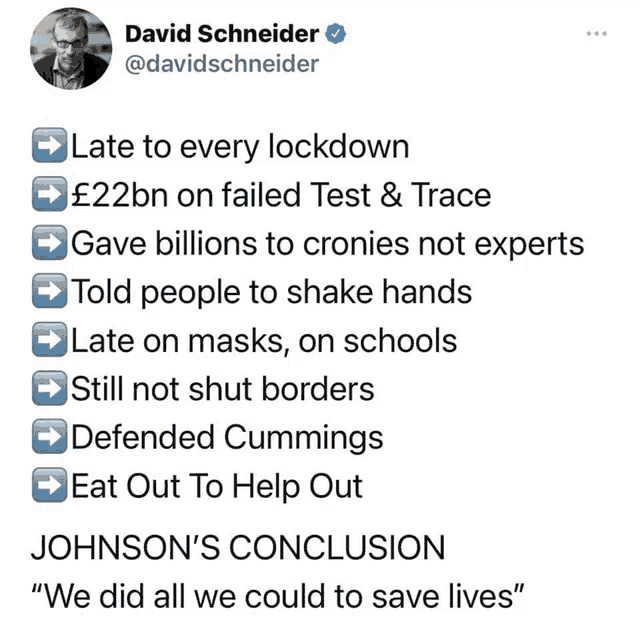 a twitter post by david schneider says that we did all we could to save lives