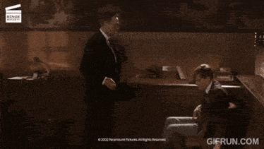 two men are standing next to each other with a paramount picture watermark
