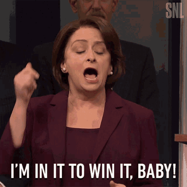 Im In It To Win It Baby Rachel Dratch GIF - Im In It To Win It Baby Rachel Dratch Saturday Night Live GIFs