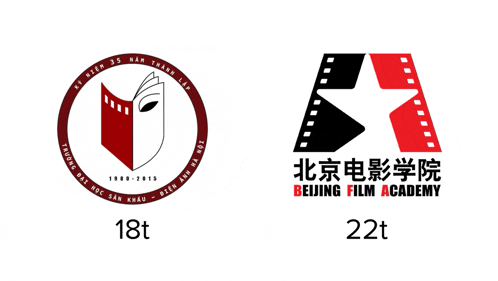 a logo for beijing film academy is shown next to another logo