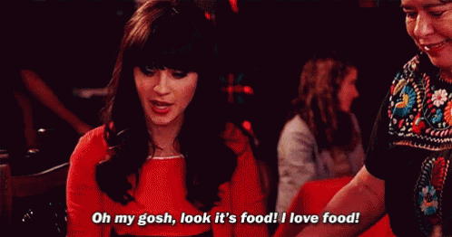 I Love Food GIF - New Girl Zooey Deschanel Jess Day GIFs