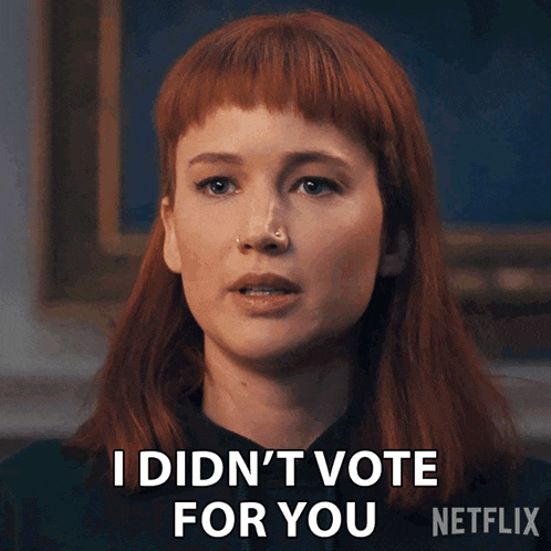 I Didnt Vote For You Kate Dibiasky GIF - I Didnt Vote For You Kate Dibiasky Jennifer Lawrence GIFs