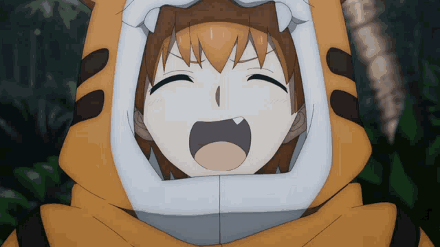 a cartoon character with a tiger costume on