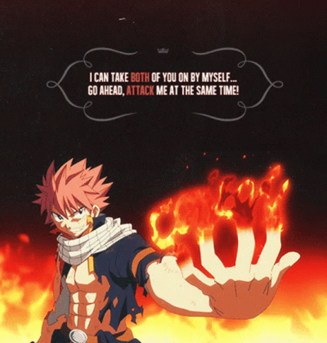 Fairy Tail I Can Take Both Of You GIF - Fairy Tail I Can Take Both Of You Go Ahead Attack GIFs