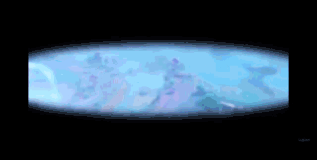 a computer screen shows a painting of a landscape with a blue sky and trees .