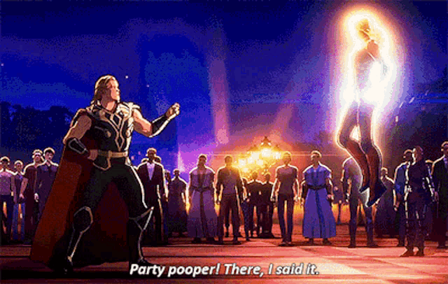 Marvels What If Thor GIF - Marvels What If Thor Party Pooper GIFs