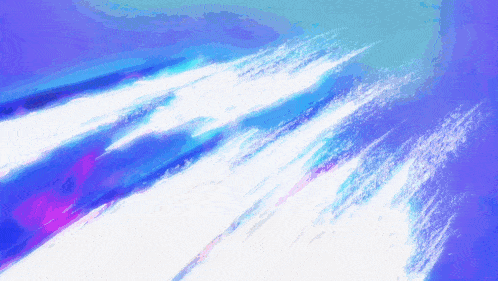 a painting of a blue and purple background with white lines