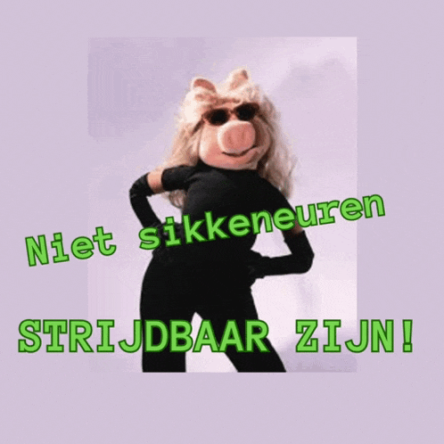 a picture of miss piggy with the words niet sikkeneuren