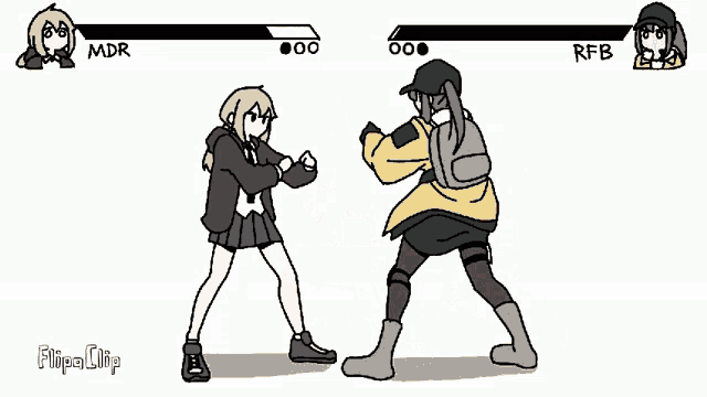 a cartoon of a girl playing a video game with the word flipa clip on the bottom
