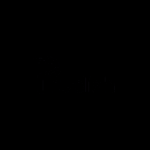 a neon sign that says ' ru ' in white on a dark background