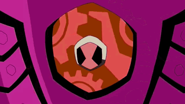 a red background with a white glowing object in the middle .