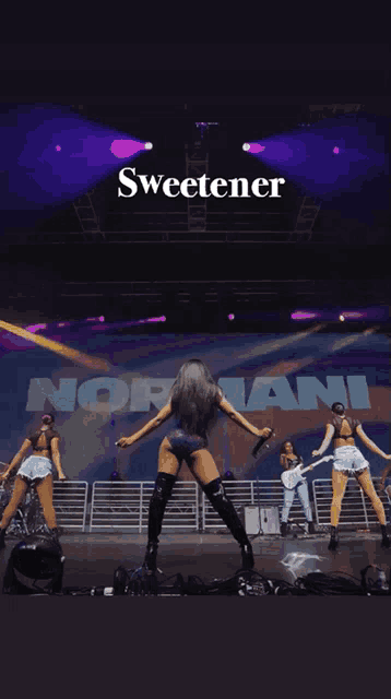 the word sweetener that is on a photo