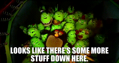 Angry Birds Bomb GIF - Angry Birds Bomb Looks Like Theres Some More Stuff Down Here GIFs