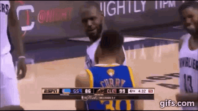 a basketball game between the golden state warriors and the cleveland cavaliers is underway .