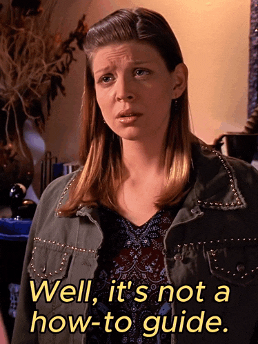 a woman in a jacket says well it 's not a how to guide