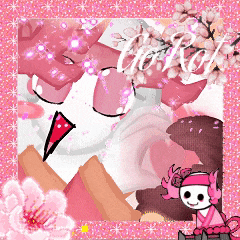 a picture of a cartoon character with flowers and the word coca cola on it