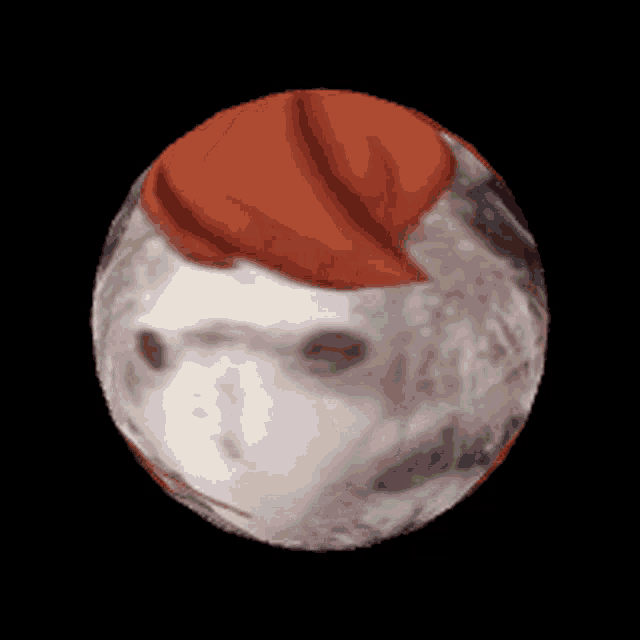 a sphere with a red hat on it
