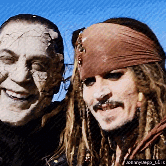 Johnny Depp Javier Bardem GIF - Johnny Depp Javier Bardem Pirates Of The Caribbean GIFs